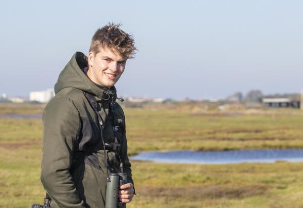 Foto beheervrijwilliger Bram Roobol in Yerseke Moer