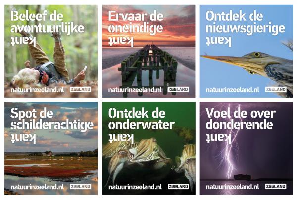 Serie van advertentie uitingen natuurcampagne Alle Kanten