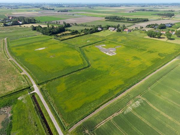 Luchtfoto Stenen Kruisweg in de Sint Laurense Weihoek