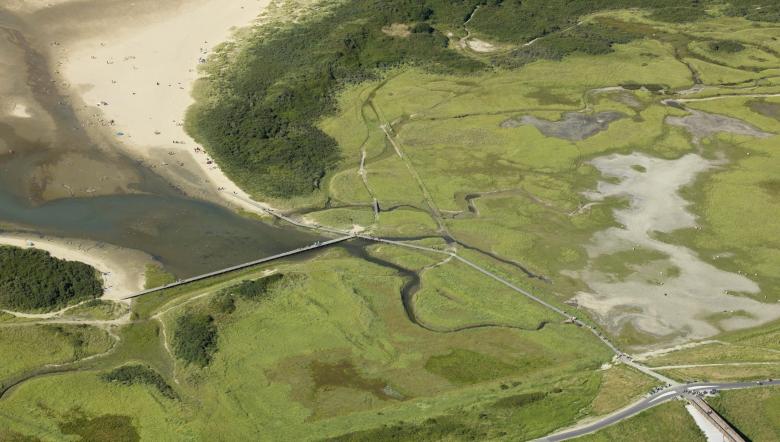 Verdronken Zwarte Polder dronebeeld